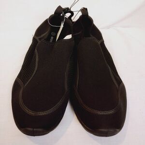 Wave Zone Water Shoe/Sock Rambler Black-Black Mesh Slip-On Men's 10 M
